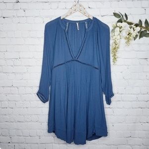 Free People Go Lightly Blue Dress • S